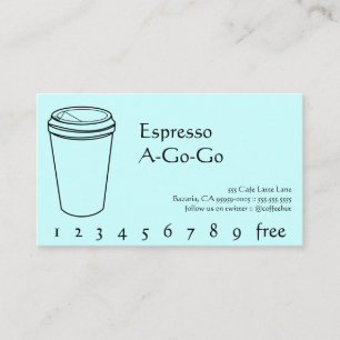 Tarjeta De Fidelización Sacador de la bebida del café/tarjeta de la