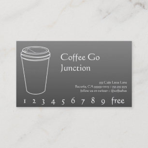 Tarjeta De Fidelización Sacador de la bebida del café/tarjeta de la