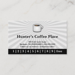 Tarjeta De Fidelización Sacador de la bebida del café/tarjeta de la