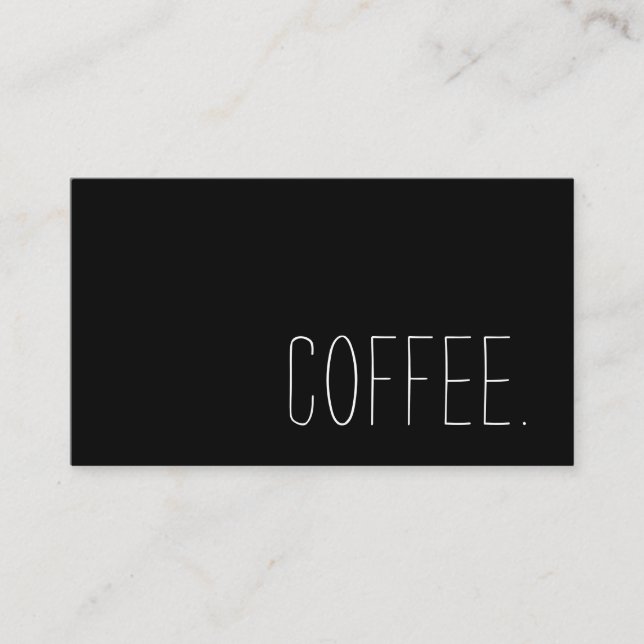 Tarjeta De Fidelización Sacador simple de la lealtad de la cafetería (Anverso)