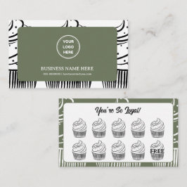 Tarjeta De Fidelización Sage Cupcakes Panadería Café Punto de Recompensa