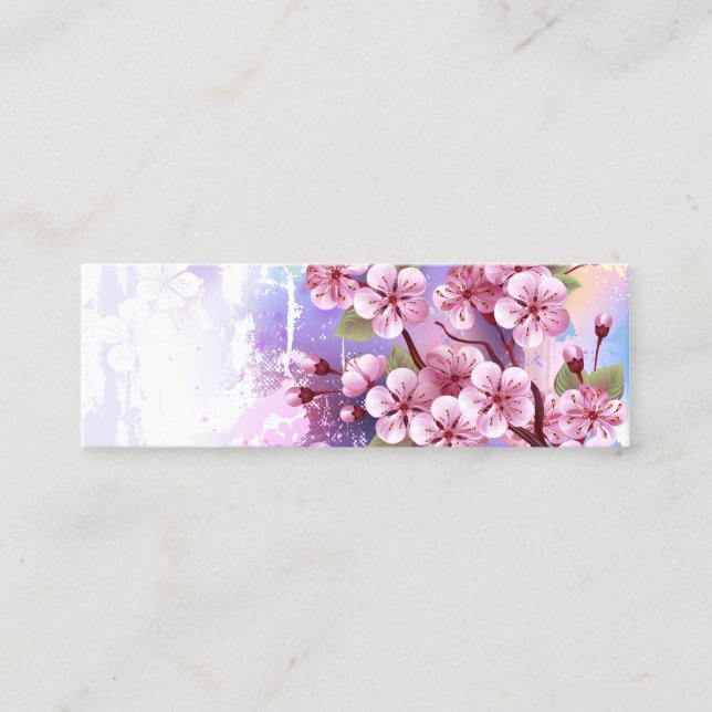 Tarjeta De Fidelización Sakura rosa sobre fondo de pintura (Anverso)