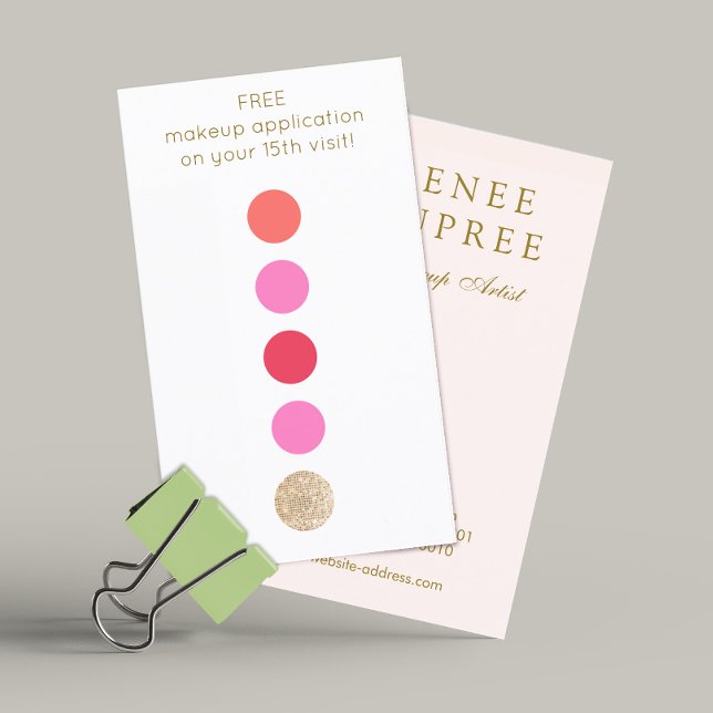 Tarjeta De Fidelización Salón de Belleza 5 Punch Lealtad del Cliente (Subido por el creador)