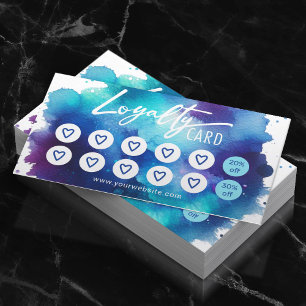Tarjeta De Fidelización Salón de belleza acuarela y spa de fidelidad cardí