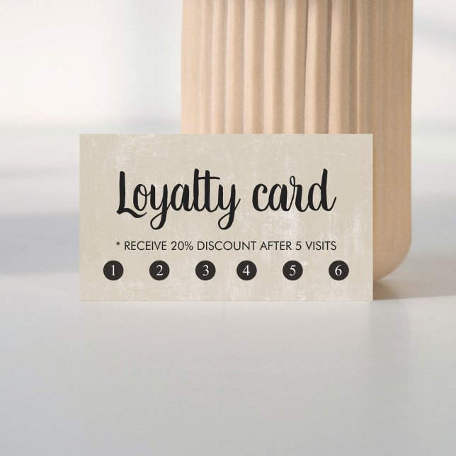 Tarjeta De Fidelización Salón de belleza beige simple y elegante con textu (Subido por el creador)