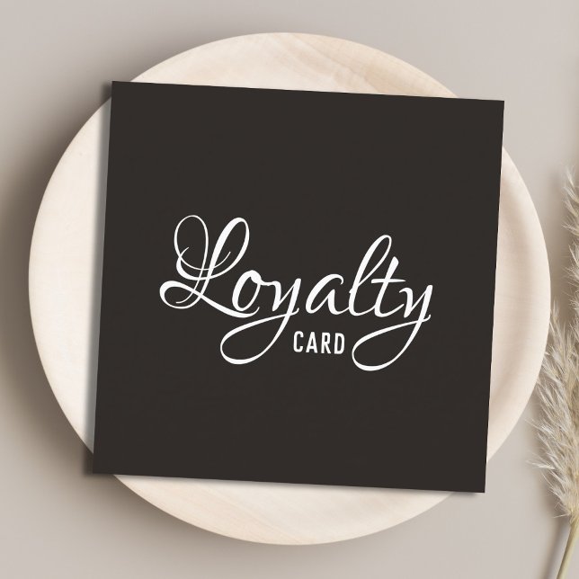 Tarjeta De Fidelización Salón de belleza blanco negro simple (Subido por el creador)