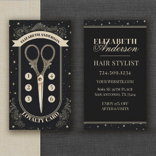 Tarjeta De Fidelización Salón de Belleza de Estilista de Cabello Profesion