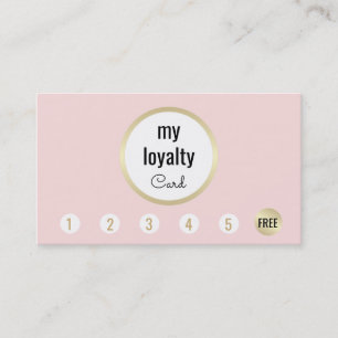 Tarjeta De Fidelización Salón De Belleza De Oro Rosa Lealtad Del Cliente 6