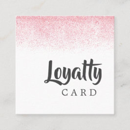 Tarjeta De Fidelización Salón de belleza de Purpurina rosa Lite