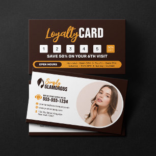 Tarjeta De Fidelización Salón de Belleza Elegant Spa Maquillaje Uñas y Fac