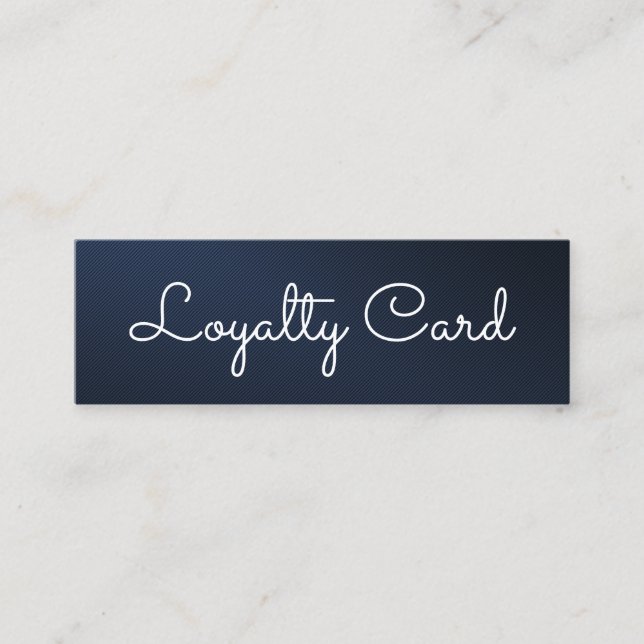 Tarjeta De Fidelización Salón de Belleza Elegante Azul Moderno (Anverso)