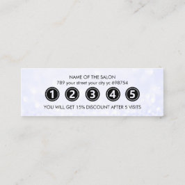 Tarjeta De Fidelización Salón de belleza elegante de mármol moderno