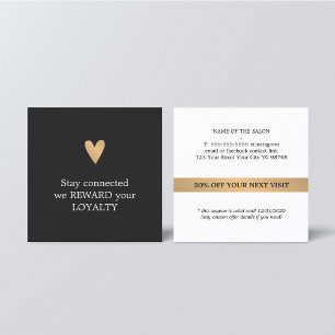 Tarjeta De Fidelización Salón de belleza elegante moderno y limpio de Cupó