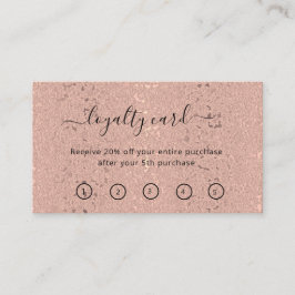 Tarjeta De Fidelización Salón de belleza elegante Rosa de oro