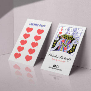 Tarjeta De Fidelización Salón de belleza estilista de la Reina de los Cora