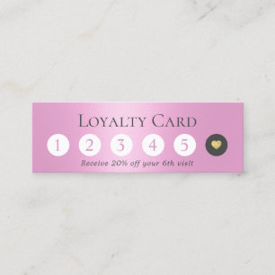 Tarjeta De Fidelización Salón de belleza Lealtad Rosa Moderna