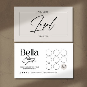Tarjeta De Fidelización Salón de belleza minimalista moderno