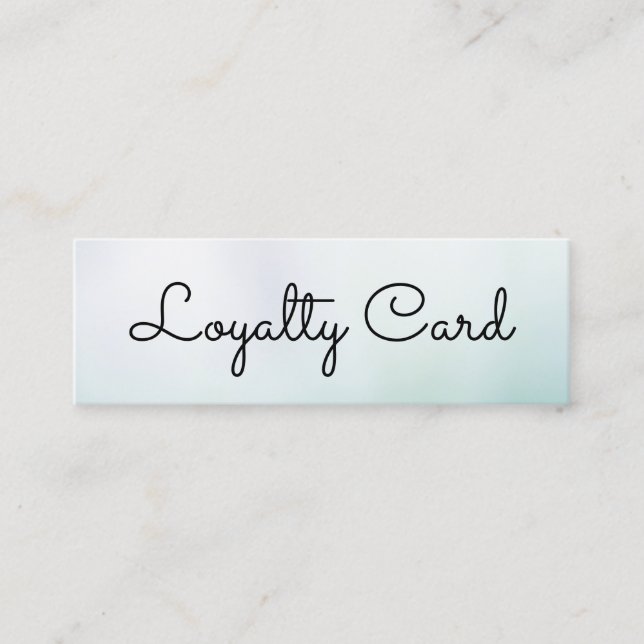 Tarjeta De Fidelización Salón de belleza moderno de degradado blanco (Anverso)