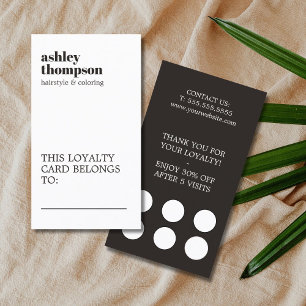 Tarjeta De Fidelización Salón de belleza moderno elegante y con estilo en 