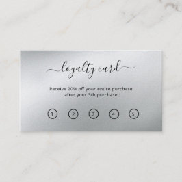 Tarjeta De Fidelización Salón de belleza plateado del glamur