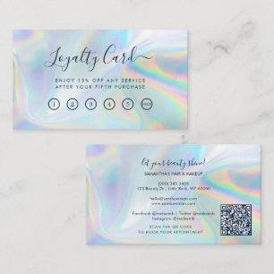 Tarjeta De Fidelización Salón de belleza profesional de maquillaje moderno