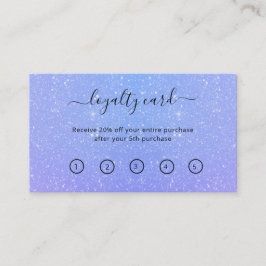 Tarjeta De Fidelización Salón de belleza purpurina Ombre