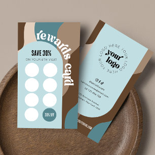 Tarjeta De Fidelización Salón de Belleza Retro Groovy Único Spa de Uñas