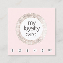 Tarjeta De Fidelización Salón de belleza secuencial rosa Lealtad del clien