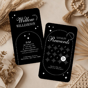 Tarjeta De Fidelización Salón de Belleza Spa Minimalista con Estilo Vintag