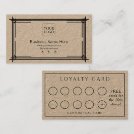 Tarjeta De Fidelización Salón de café Kraft Formal Business Café