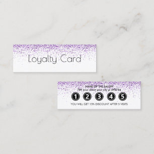 Tarjeta De Fidelización Salón de lujo que gotea purpura brillante