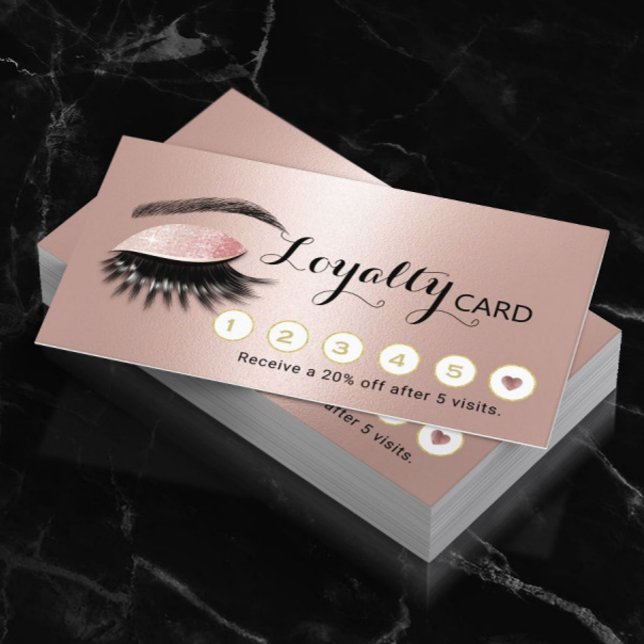 Tarjeta De Fidelización Salón de maquillaje de artistas de ojal Rosa (Subido por el creador)