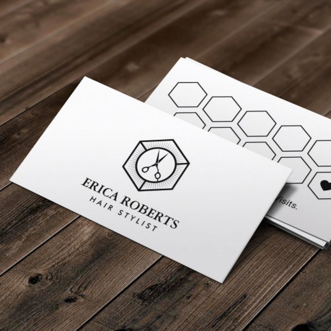 Tarjeta de fidelización | Salón de pelo Minimalist (Subido por el creador)