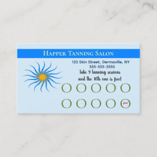 Tarjeta De Fidelización Salón de Tanning Editable