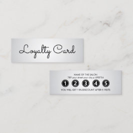 Tarjeta De Fidelización Salón Moderno Elegante De Belleza Blanca