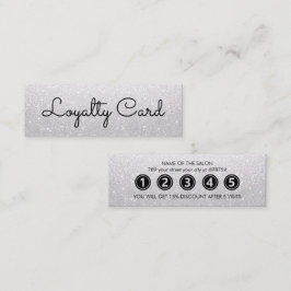 Tarjeta De Fidelización Salón Moderno Elegante De Belleza Blanca