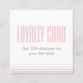 Tarjeta De Fidelización Script Modern Blush Pink and white