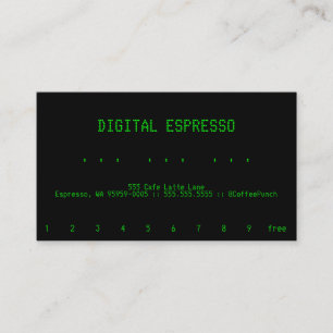 Tarjeta De Fidelización Seguimiento de recompensas de lealtad de café mini