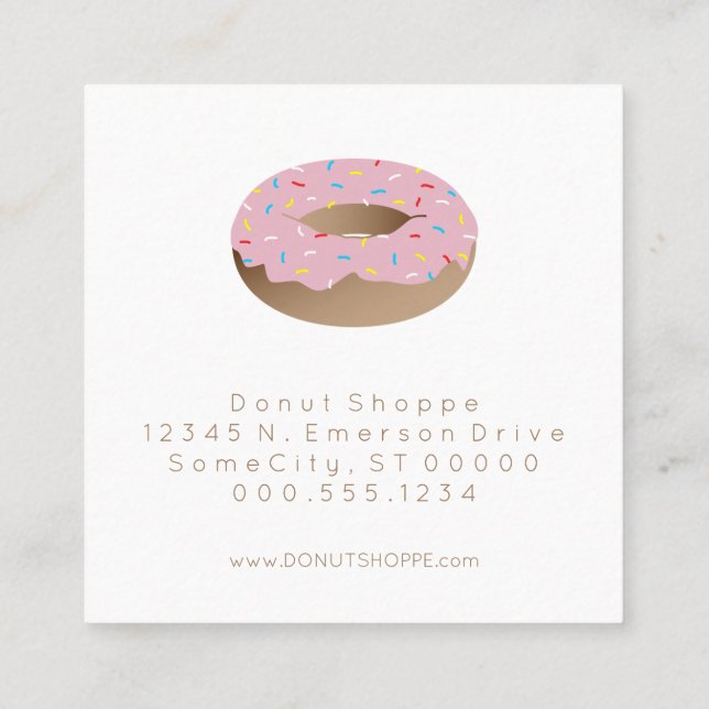 Tarjeta De Fidelización sello de fidelidad de donut (Reverso)