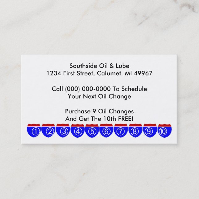 Tarjeta De Fidelización Señales de tráfico retras del negocio de las (Anverso)