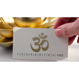 Tarjeta De Fidelización Símbolo Grabado en relieve OM Símbolo de instrucci