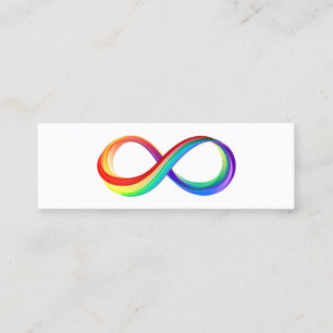 Tarjeta De Fidelización Símbolo infinito arcoiris en capas