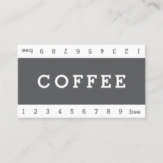 Tarjeta De Fidelización Simple Double Horizon Loyalty Coffee Punch-Card