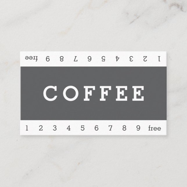Tarjeta De Fidelización Simple Double Horizon Loyalty Coffee Punch-Card (Anverso)