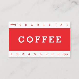 Tarjeta De Fidelización Simple Double Horizon Loyalty Coffee Punch-Card