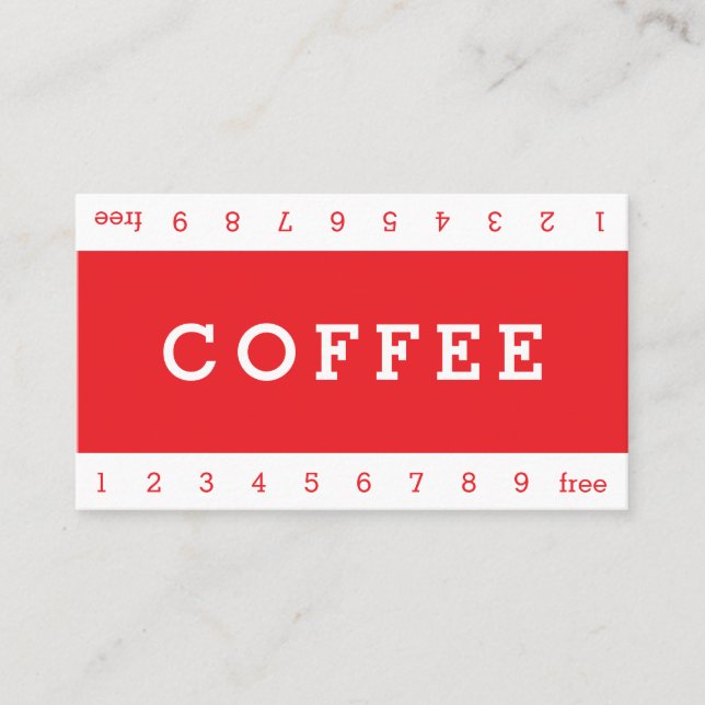 Tarjeta De Fidelización Simple Double Horizon Loyalty Coffee Punch-Card (Anverso)