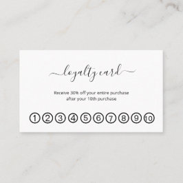 Tarjeta De Fidelización Simple elegant business light beauty salon