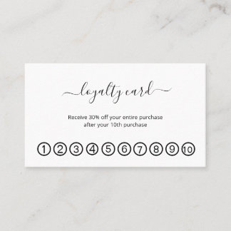 Tarjeta De Fidelización Simple elegant business light beauty salon