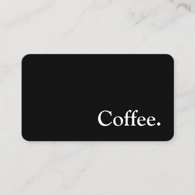 Tarjeta De Fidelización Simple Goudy Word Dark Lealty Coffee Punch Card (Anverso)