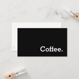 Tarjeta De Fidelización Simple Word Dark Loyalty Coffee Punch-Card